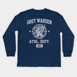 Grey Warden Athletic Department | Dragon Age | Silver Kids Long Sleeve T-Shirt